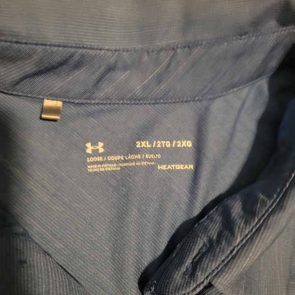 Under Armour Men's Slate Blue Polo Shirt - Picture 2 of 4